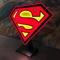 Superman Symbol Illuminated Table Lamp or Mountable Wall Art with Dimmer 831554